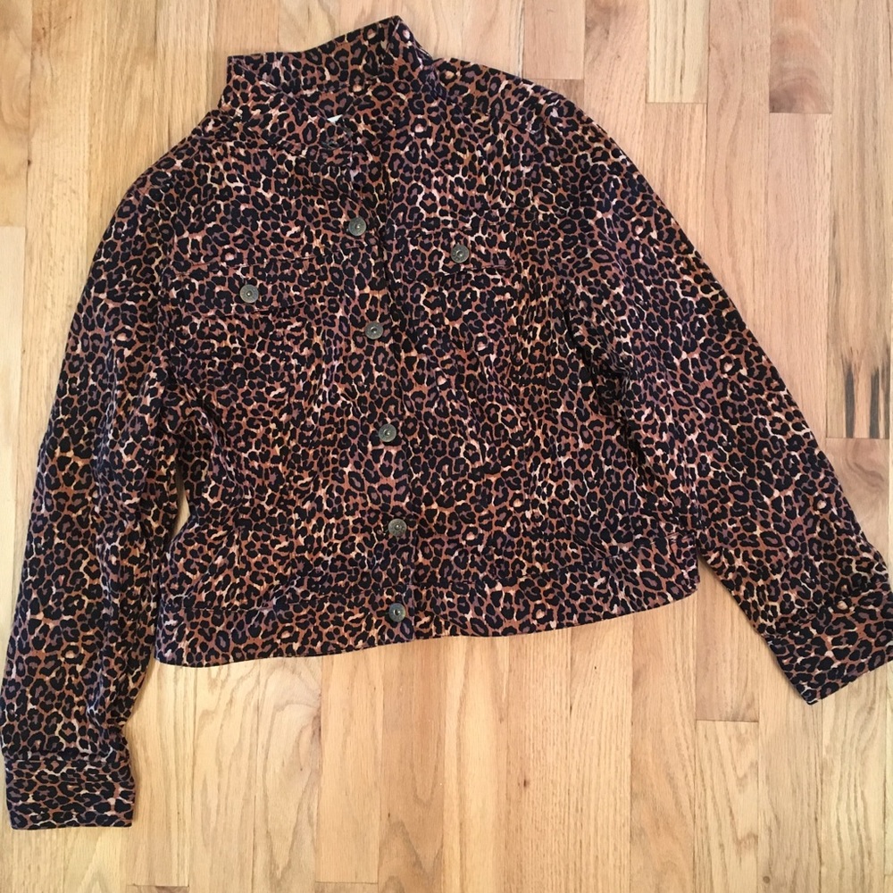 Eric Casual cheetah print jacket size 14